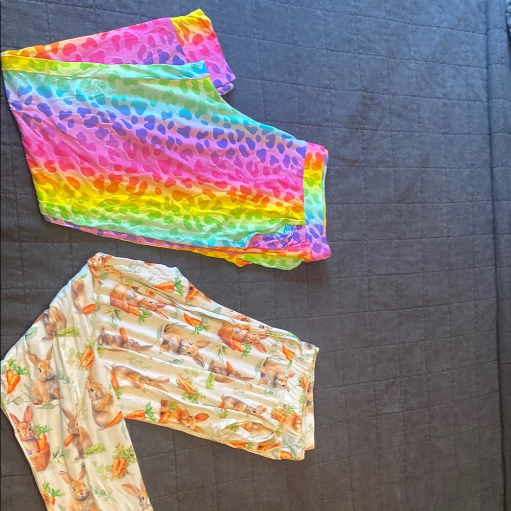 Colorful Rainbow and Animal Print Pajama Set